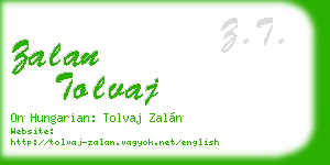 zalan tolvaj business card